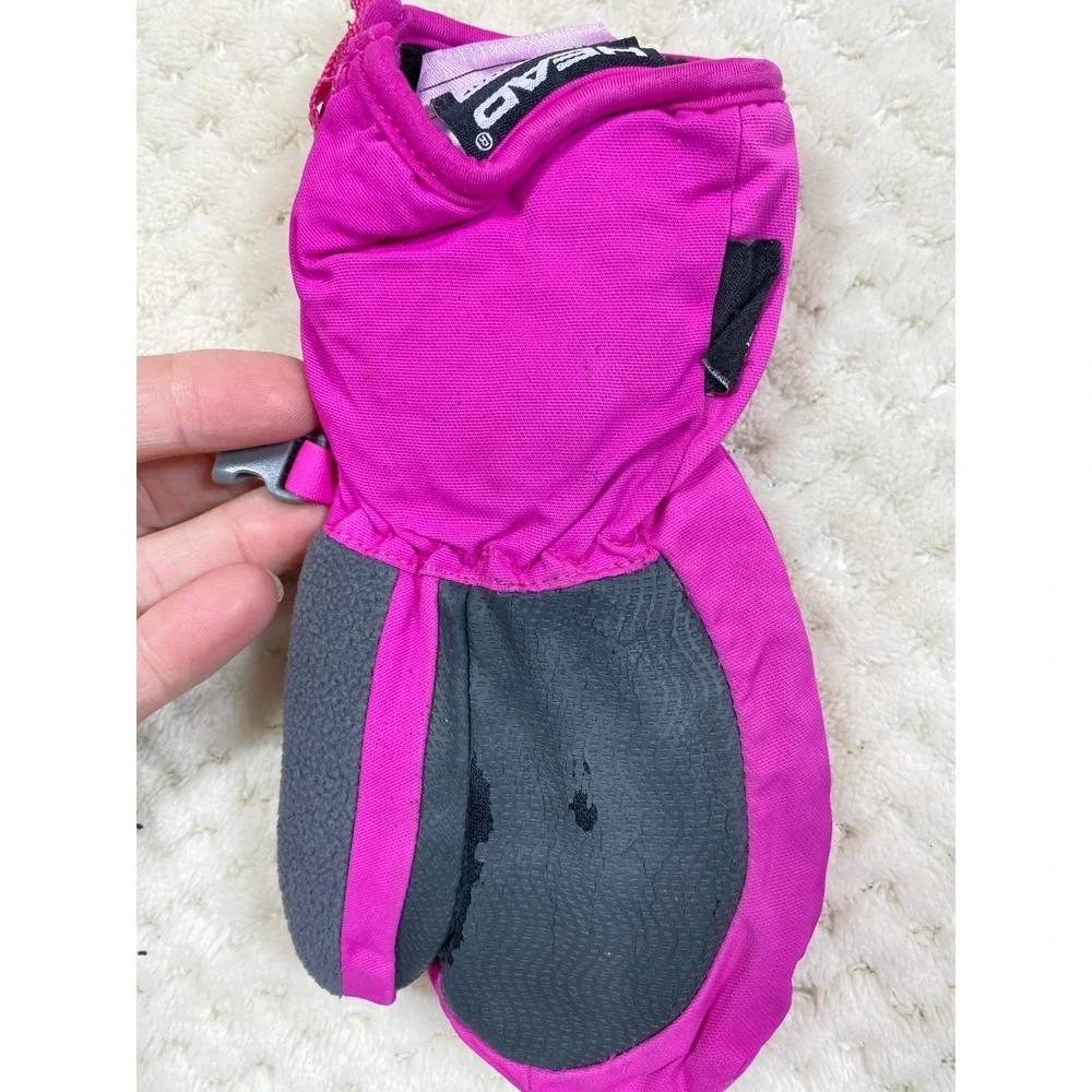 HEAD Girls Jr Ski Mittens Insulated Purple Pink XS Childs Age 2-4 Outlast
